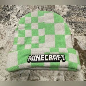 Official Minecraft Green and White Kids Beanie / Like New